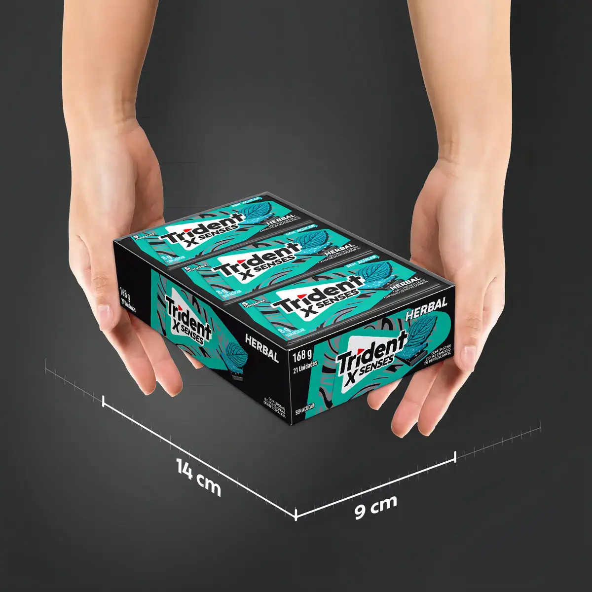 Trident Chiclete Sabor Herbal Sem Açucar 21 unidades de 8g thumbnail 5