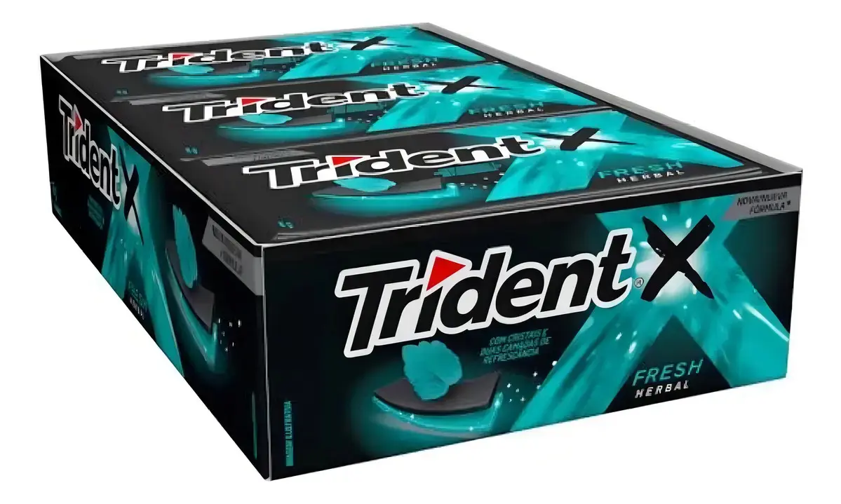 Trident Chiclete Sabor Herbal Sem Açucar 21 unidades de 8g thumbnail 6