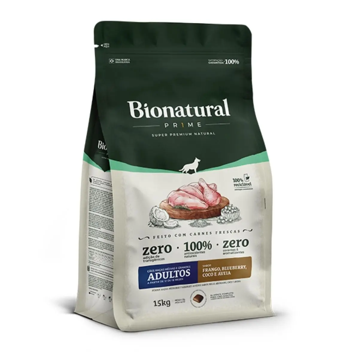 Bionatural Prime - Frango Cães De Raças Méd/Grand Adultos 15kg | MATERIAL RESPIRÁVEL - 1