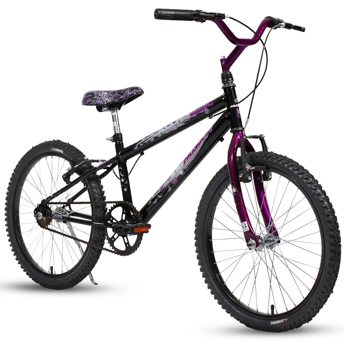 Bicicleta Infantil Husky Hannah Aro 20 Menina Roxa e Preta