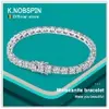Pulseira Original s925 Prata Esterlina Banhado 18k Moissanite - 1