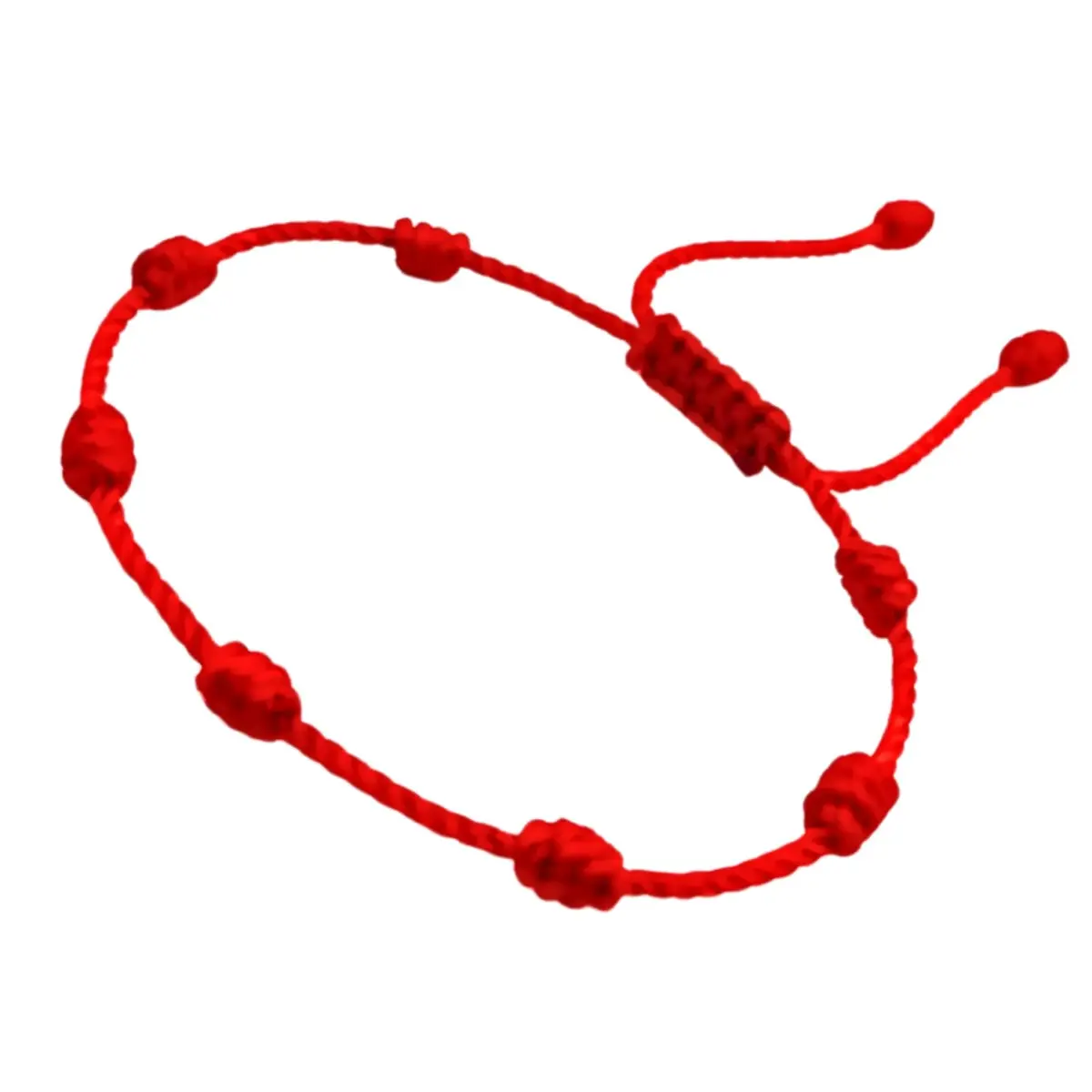 Pulseira Kabbalah 7 Nós Corda Vermelha Ajustável de 15 a 25cm O Francisco Original