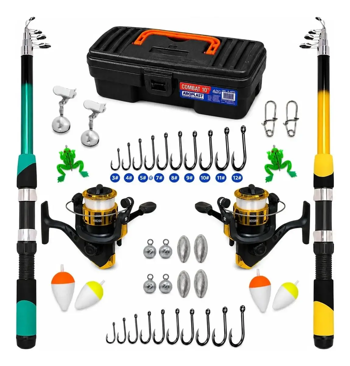 Kit Pesca Completo com Vara Molinete e Acessórios