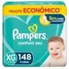 Fralda Pampers Confort Sec XG c/ 148 unidades - 1