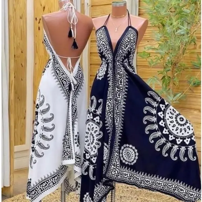 VESTIDO INDIANO LONGO -LENÇO TAMANHO UNICO COSTA NUA\FASHION \TENDENCIA - 1