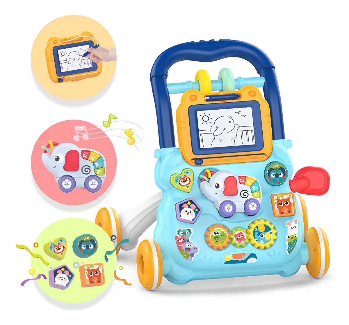 Andador Empurrador Infantil Musical Educativo Azul Yuupi - 1