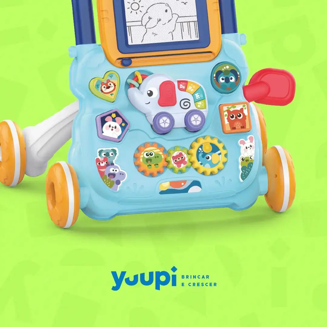 Andador Empurrador Infantil Musical Educativo Azul Yuupi thumbnail 7