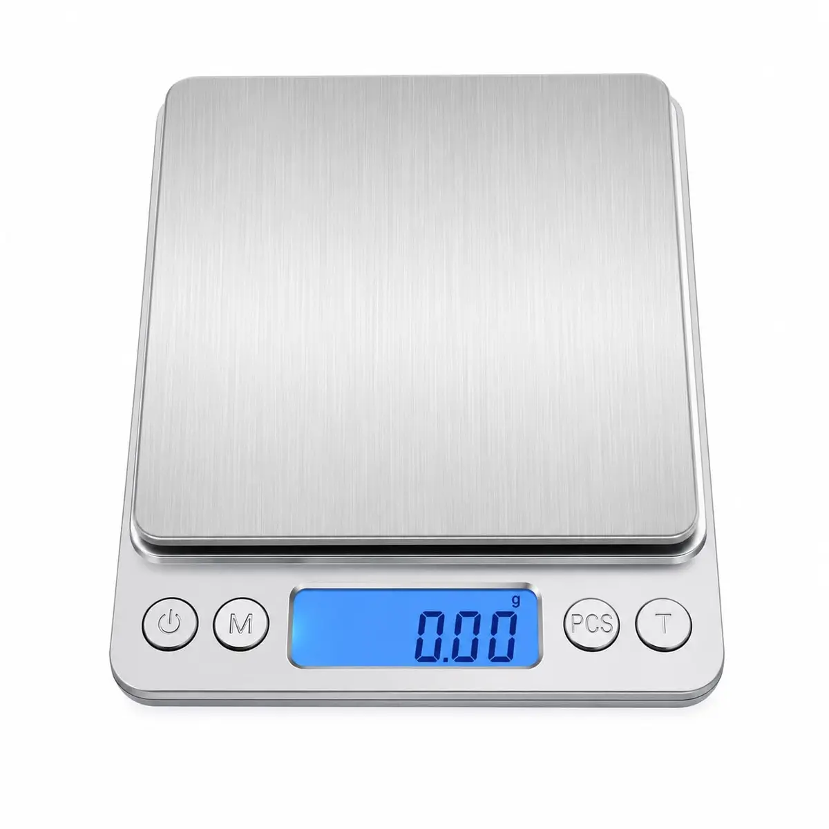 Balança Digital de Precisão 10kg x 1g com Plataforma em Aço Inox – Display LCD Iluminado – Função Tara – Balança para Cozinha, Confeitaria, Café, Dieta e Marmitas - 1