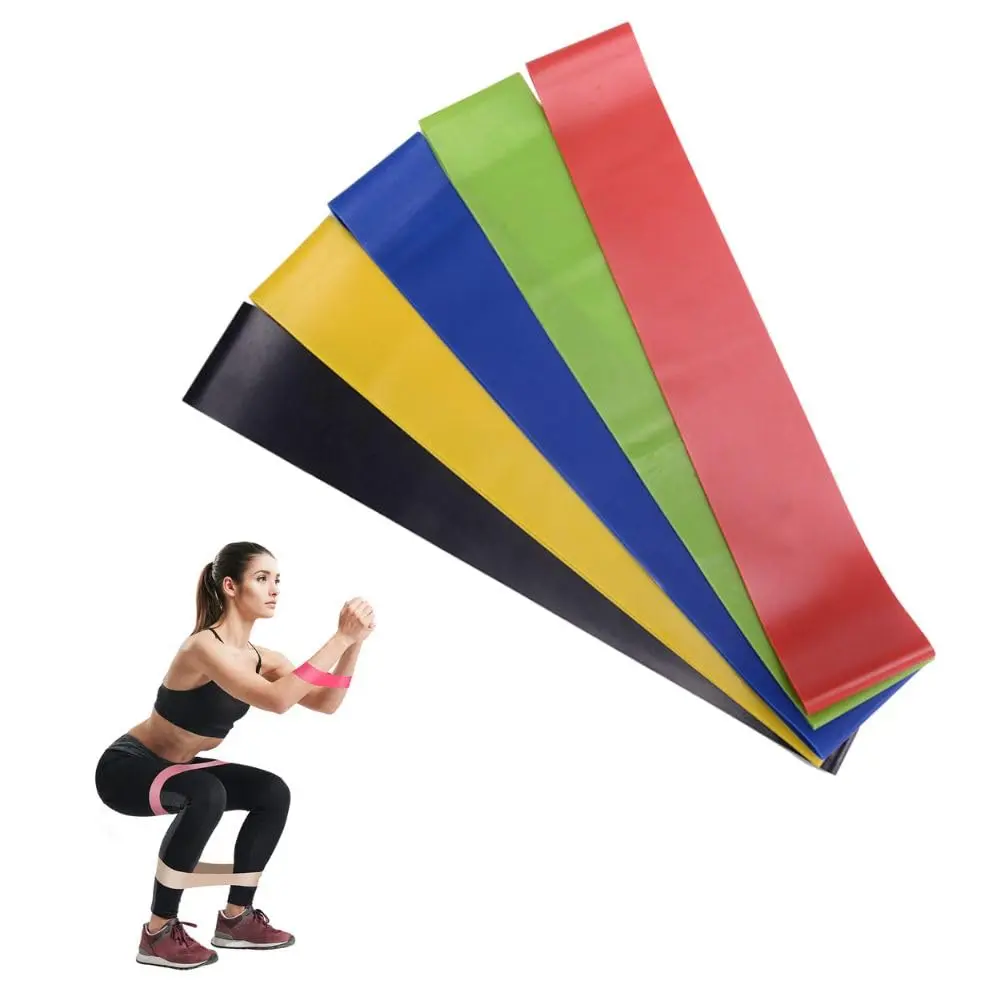 Kit 5 Faixas Elasticas Mini Band Para Exercício Funcional, Alongamento, Reabilitação - Em Casa, Academia e Ar Livre - 1