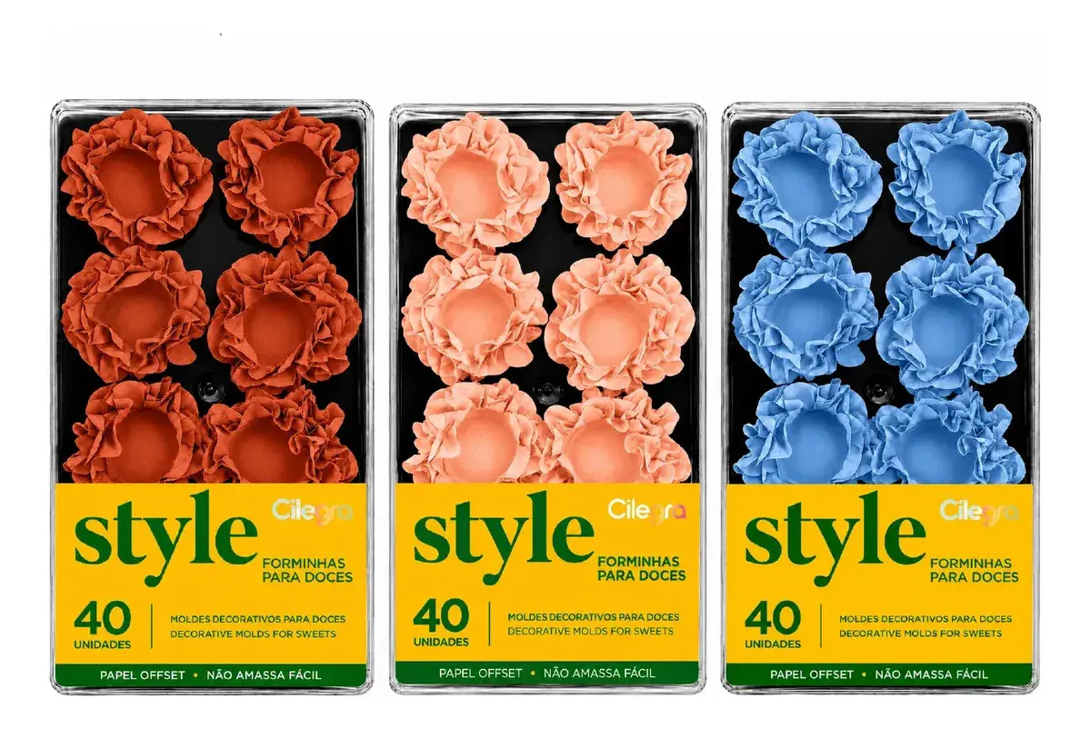 120 Forminhas Para Doces Finos Flor Mesa Embalagem Brigadeiro Docinhos Decoração Luxo Casamento Festa Aniversario Batizado Corais CILEGRA