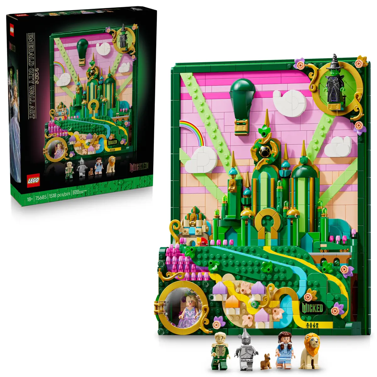 LEGO Wicked Arte de Parede de Emerald City 75685 (1.518 Peças) - 1