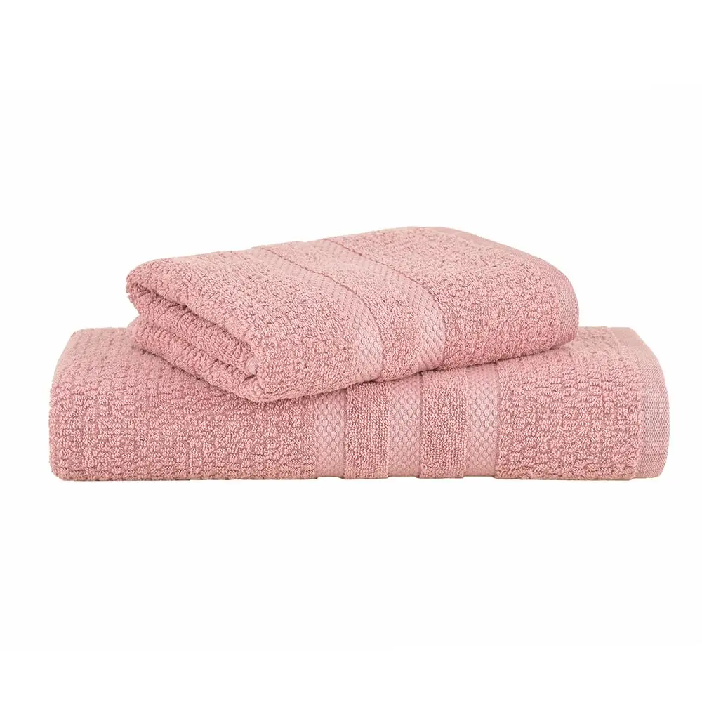 Buddemeyer Jogo de Toalhas Vanilla Extra Soft Banho Rosa 2 peças