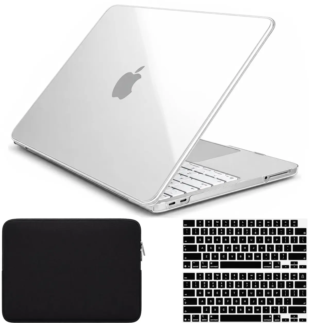 Capa para Macbook Neo 13" A3404(2026), Acompanha Bolsa para Notebook e Película de Teclado Preta - 1