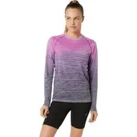 Camiseta ASICS Manga Longa Seamless - Feminino - Rosa/Azul - 1
