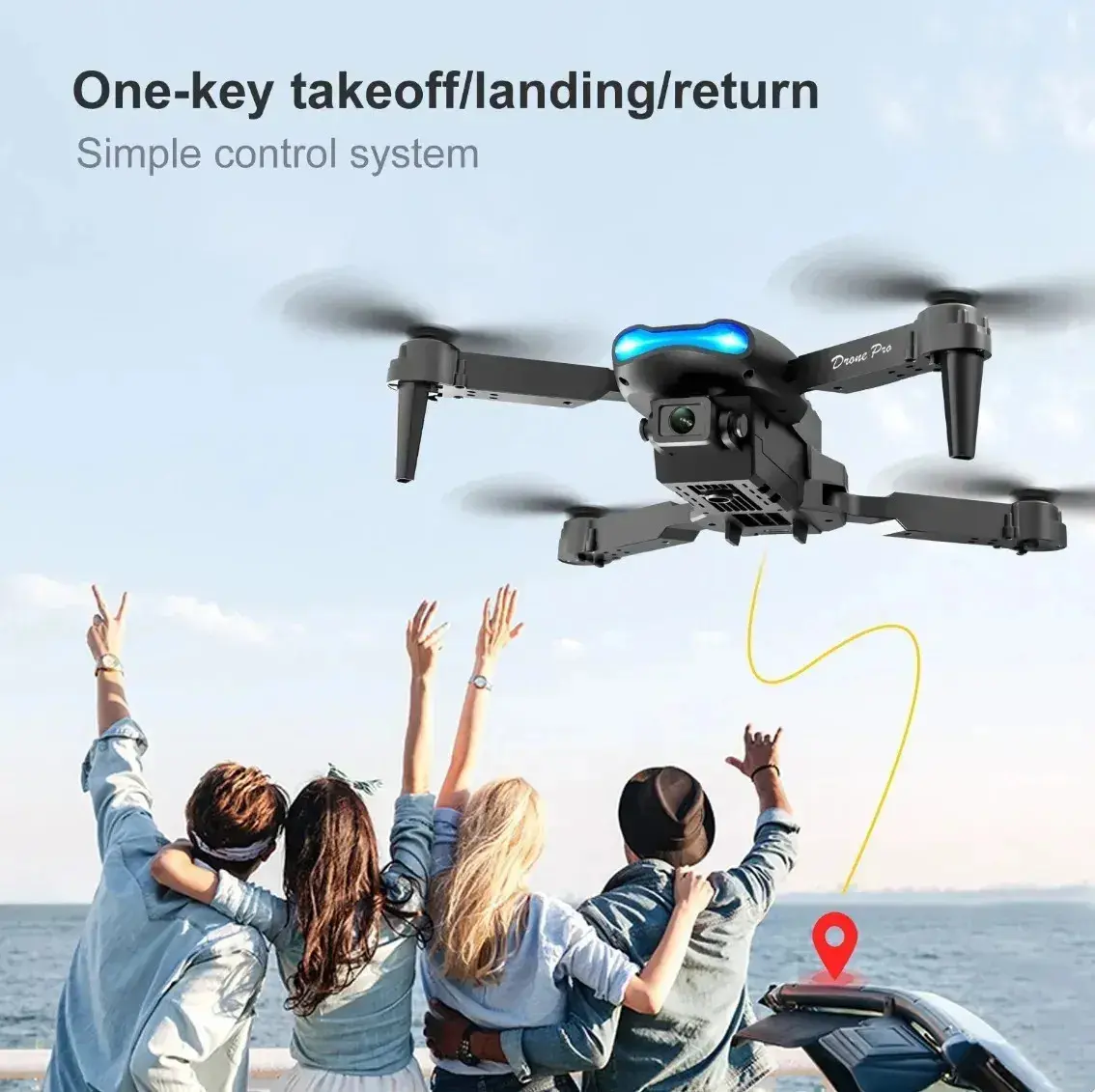 Drone DLI E99 Mini com Câmera Dupla HD e Controle Remoto thumbnail 7