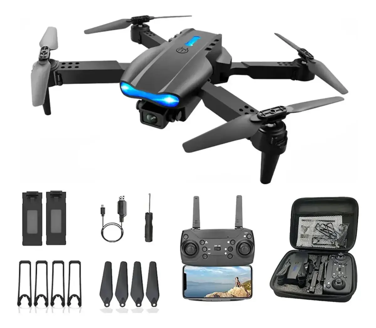 Drone DLI E99 Mini com Câmera Dupla HD e Controle Remoto thumbnail 9