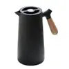 Garrafa Térmica 1L com Cabo de Madeira Preto - 1