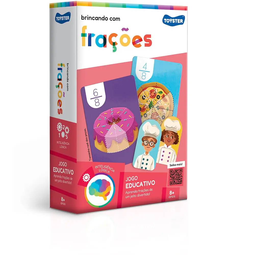 Toyster - Brincando com Frações - Jogo Educativo - 8 Anos - Inteligência Lógico-Matemática
