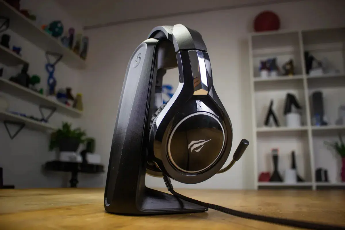 Suporte Headset Headphone Gamer Sculpy C1 Preto Mesa Fones Grandes Pés Silicone thumbnail 3