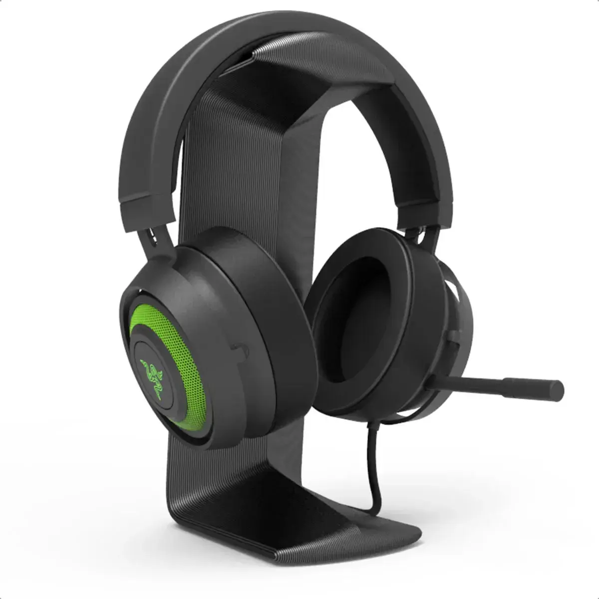 Suporte Headset Headphone Gamer Sculpy C1 Preto Mesa Fones Grandes Pés Silicone thumbnail 10