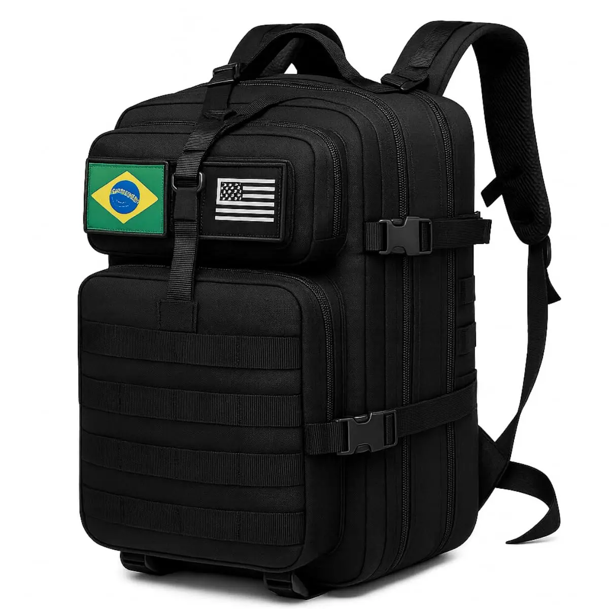 Mochila Tática Impermeável Militar Reforçada Grande 50 Litros Masculina Feminina Preto