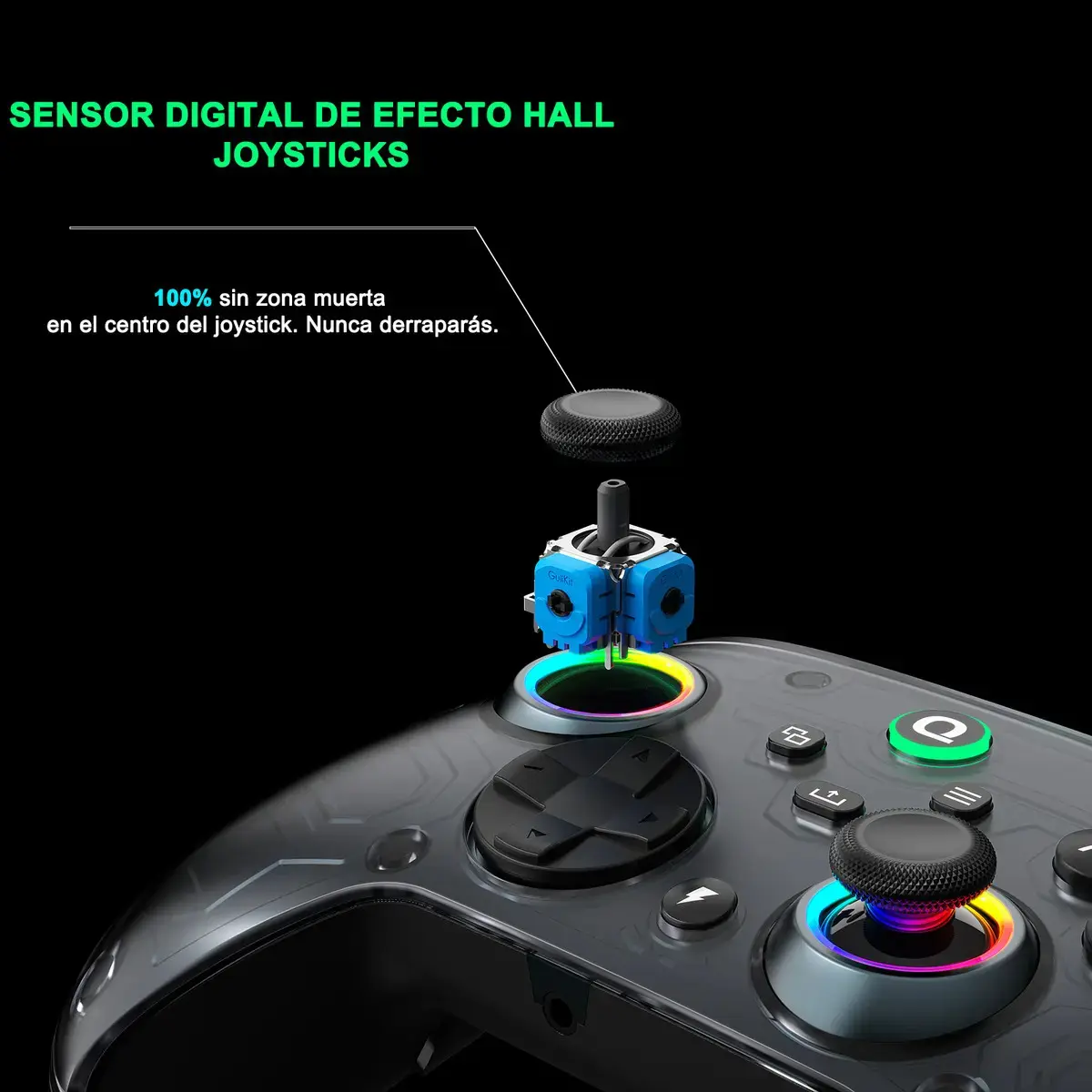 QRD Ferrox M5 Controle Sem Fio Para Xbox Series X|S, Xbox One, Pc, Switch E Android Ios Preto thumbnail 2