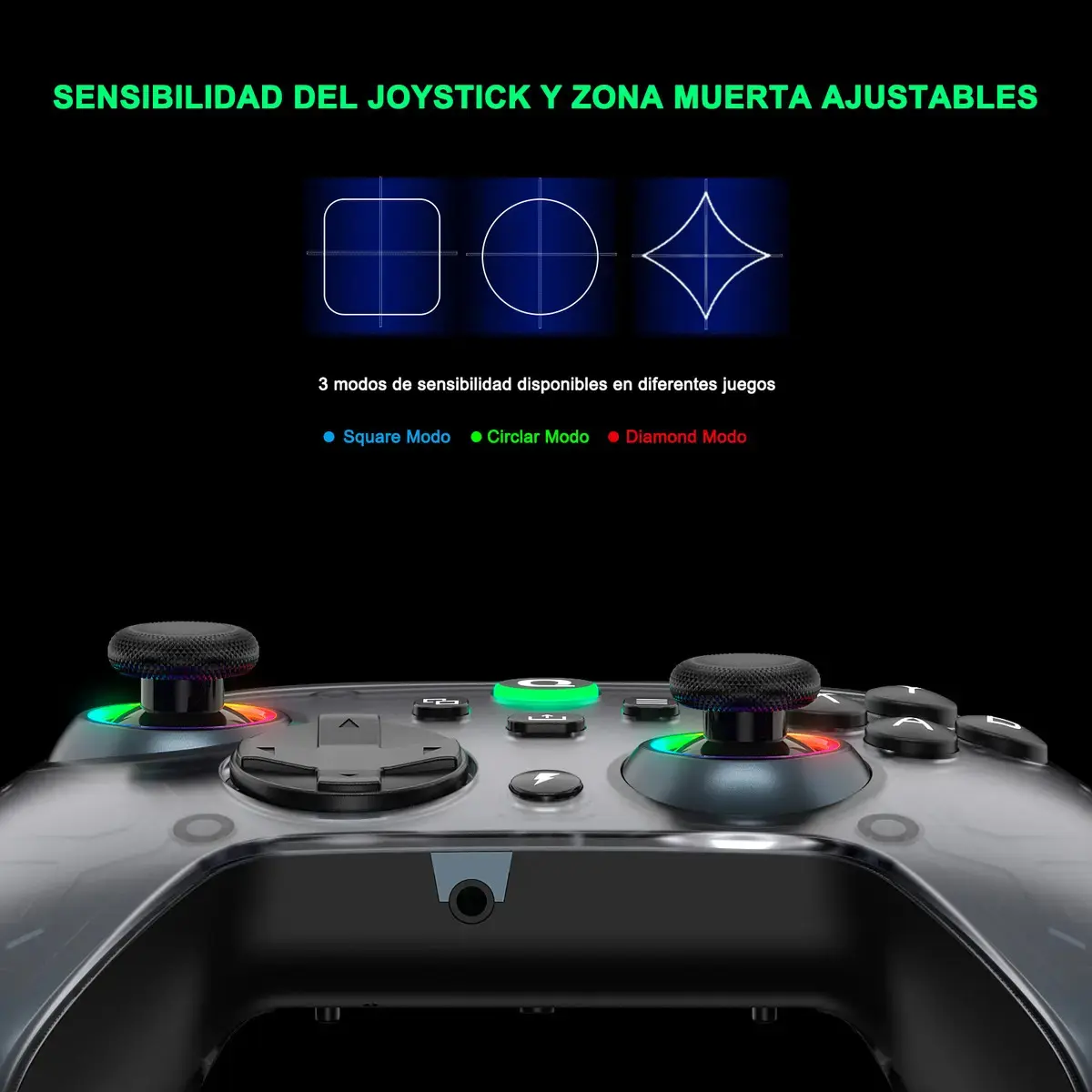 QRD Ferrox M5 Controle Sem Fio Para Xbox Series X|S, Xbox One, Pc, Switch E Android Ios Preto thumbnail 3