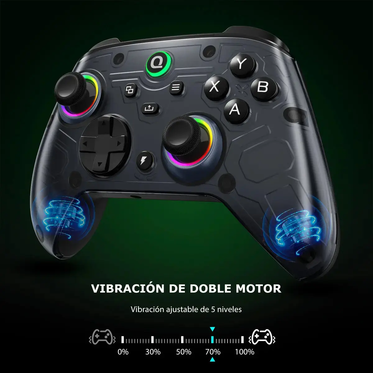 QRD Ferrox M5 Controle Sem Fio Para Xbox Series X|S, Xbox One, Pc, Switch E Android Ios Preto thumbnail 9