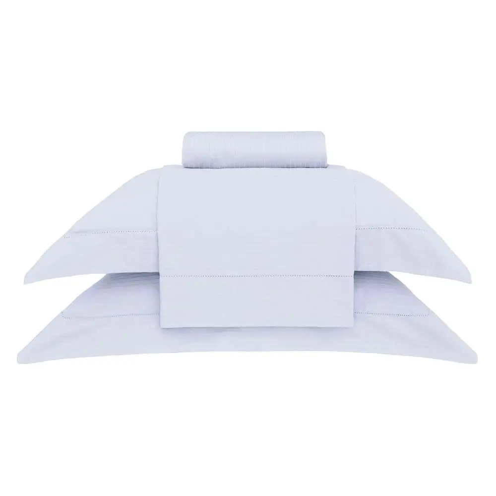 Buddemeyer Jogo de Cama Casal Damask Stripes 100% Algodão Cinza 4 pç | Cetim 300 Fios - 1