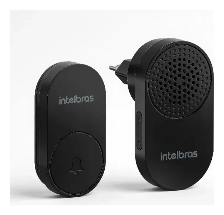 Campainha Intelbras Cik 102 Sem Fio Não Precisa De Bateria ! Preto - 1