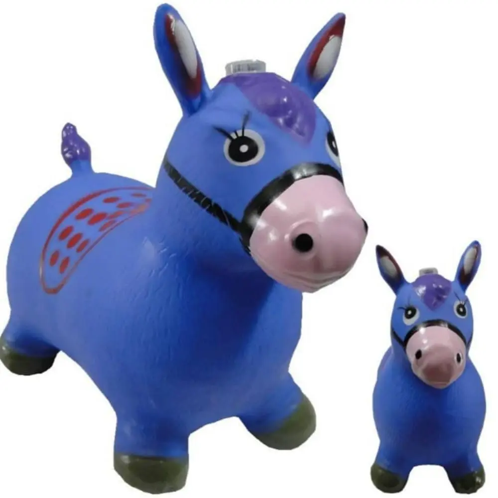 Brinquedo Infantil Cavalinho Upa Upa com Luzes LED e Efeitos Sonoros Ideal para Brincadeiras e Desenvolvimento Infantil (Azul) - 1