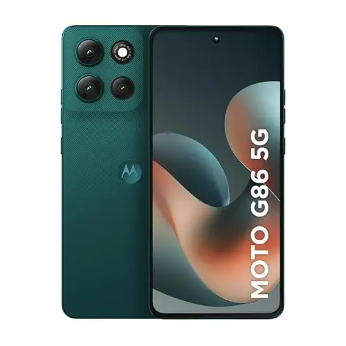 Smartphone Motorola Moto g86 5g - 512GB 24GB (8GB Ram+16gb Ram Boost) Tela 1.5k pOLED, 50MP Sony camera Ois Moto AI, videos em 4k, Ip68 + Ip69 - Verde Escuro thumbnail 2