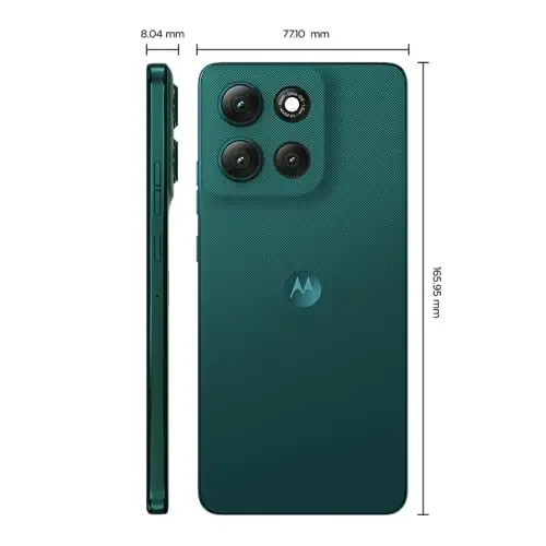 Smartphone Motorola Moto g86 5g - 512GB 24GB (8GB Ram+16gb Ram Boost) Tela 1.5k pOLED, 50MP Sony camera Ois Moto AI, videos em 4k, Ip68 + Ip69 - Verde Escuro thumbnail 7
