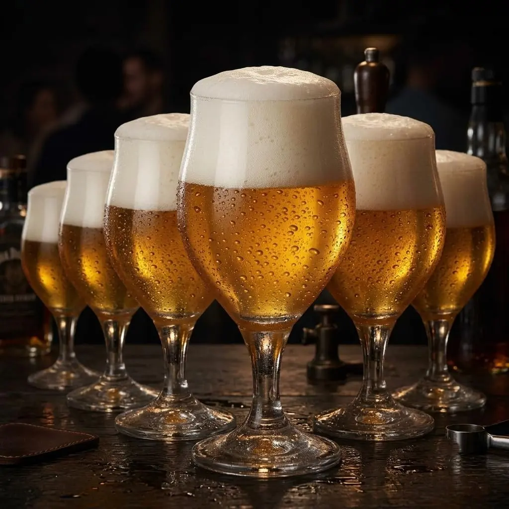 Ruvolo, Kit 6 Taça de Cristal Elsab, Taças para Cerveja em Cristal Bar 350ml