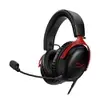 Headset Gamer HyperX Cloud III – Compatível com PC, PS5, Xbox Series X|S, Drivers Angulados de 53mm, Áudio DTS, Microfone de 10 mm, USB-C, USB-A, Fio de 3,5 mm, Vermelho e Preto (727A9AA)