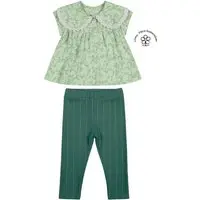 Infantil - Conjunto Menina Floral Malha Linho Colorittá Verde
