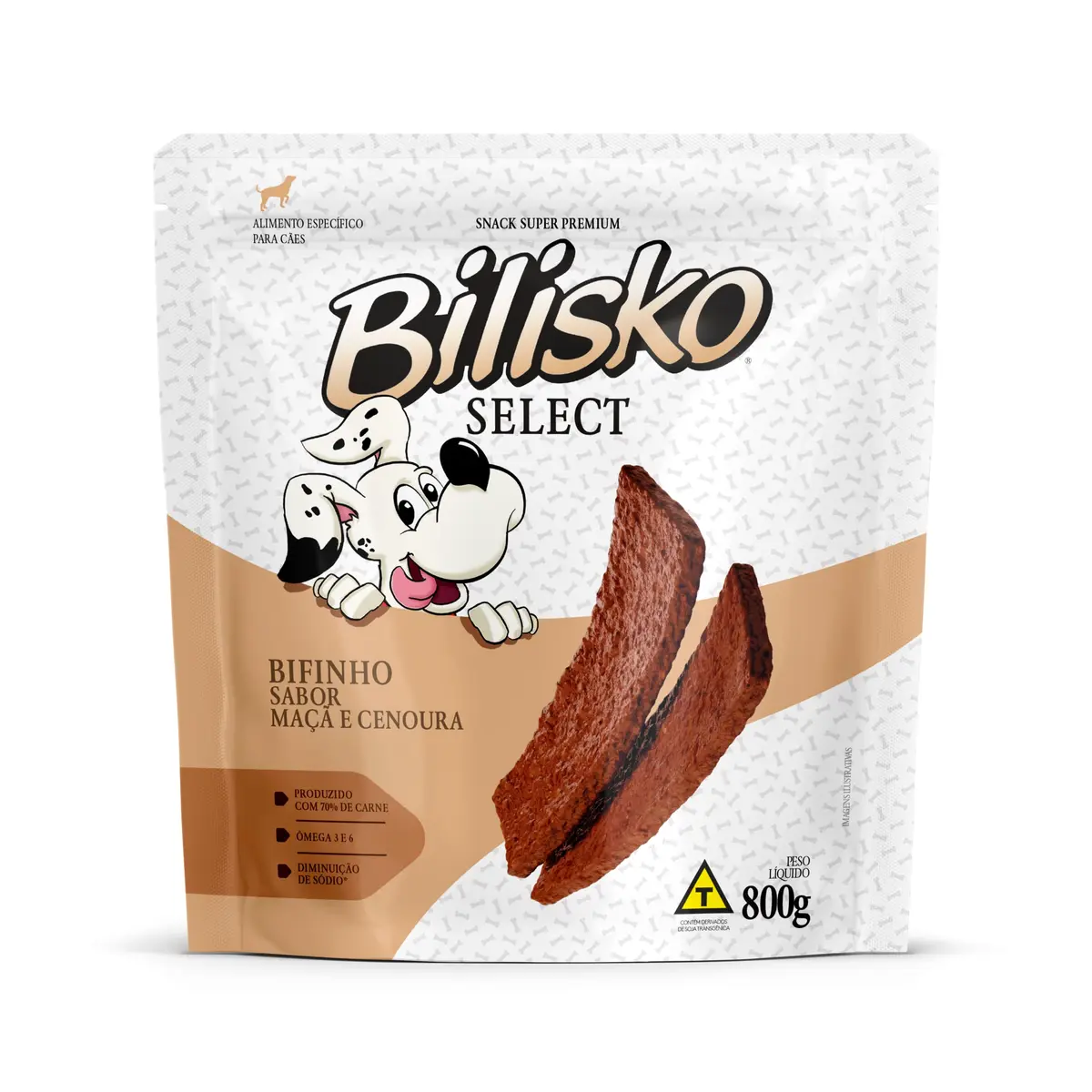 Bilisko Petisco Bifinho Sabor Maçã E Canoura Para Cães - 800G - 1