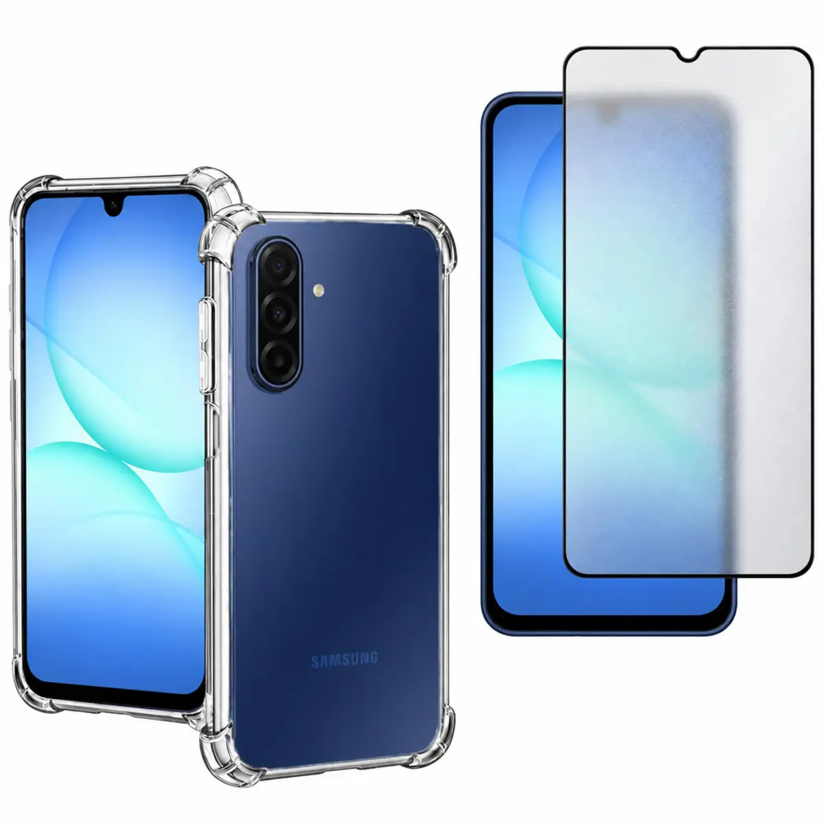 Kit Capa Anti-Impacto Transparente e Película Fosca 9D Galaxy A17 | Cantos reforçados para máxima absorção de choques e quedas acidentais - 1