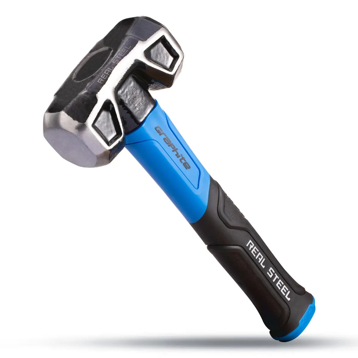 Real Steel Martelo de Trenó para Perfuração de Grafite Forjada com Aderência de Borracha 0,90 kg 0507