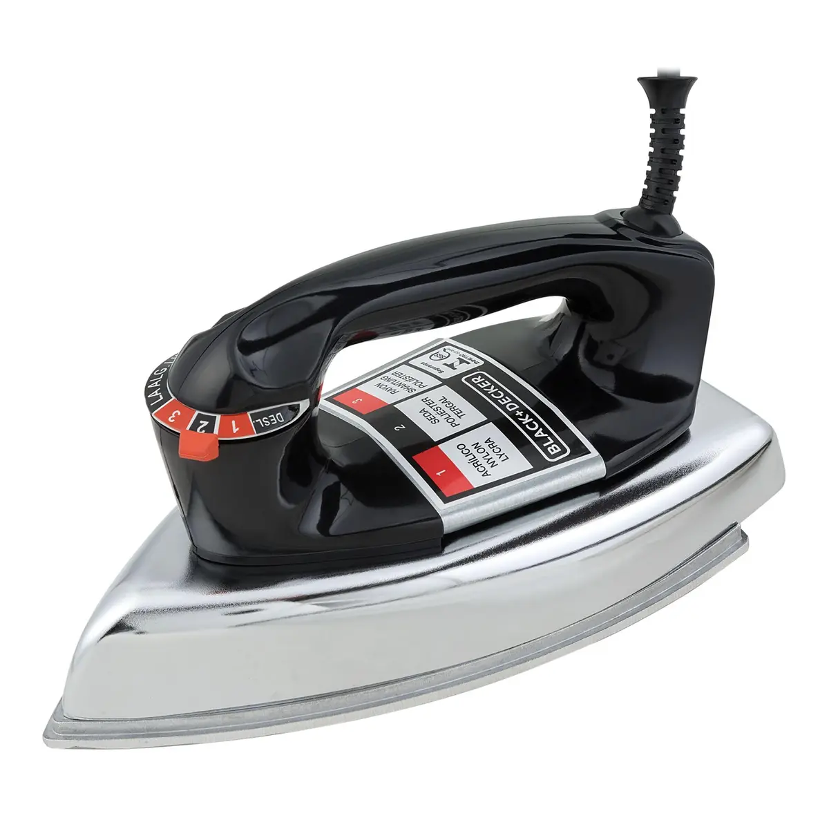 Ferro De Passar Black+decker Vfa Preto cromado 127v clássico | Preto
