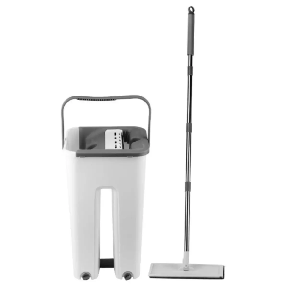 MOP Limpa e Seca 360° com Balde Compacto 6L - Sistema Duplo Enxágue e Secagem de Alta Absorção para Todos os Tipos de Piso