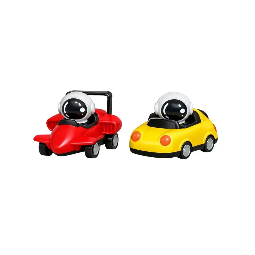 Carrinhos de Brinquedo com Astronautas, Movimento por Fricção, Sem Pilhas, 4 Cores (Vermelho, Amarelo, Verde, Azul) (Vermelho e Amarelo) - 1