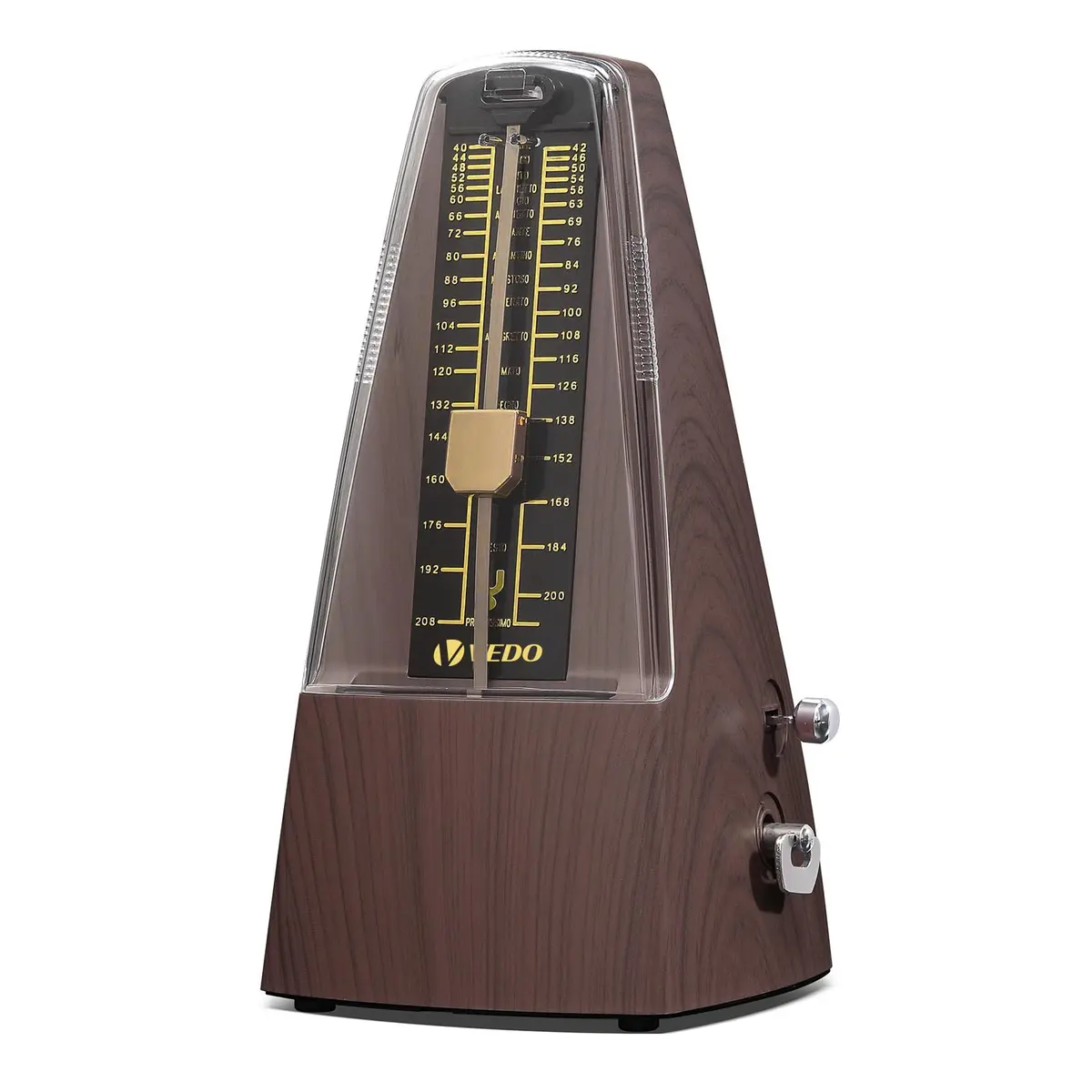 KINGSTER VEDO Metrônomo mecânico,Núcleo mecânico de cobre formato clássico, batida precisa, vários modos de batida, adequado para piano, guitarra, bateria, violino, bateria,saxofone madeira som alto