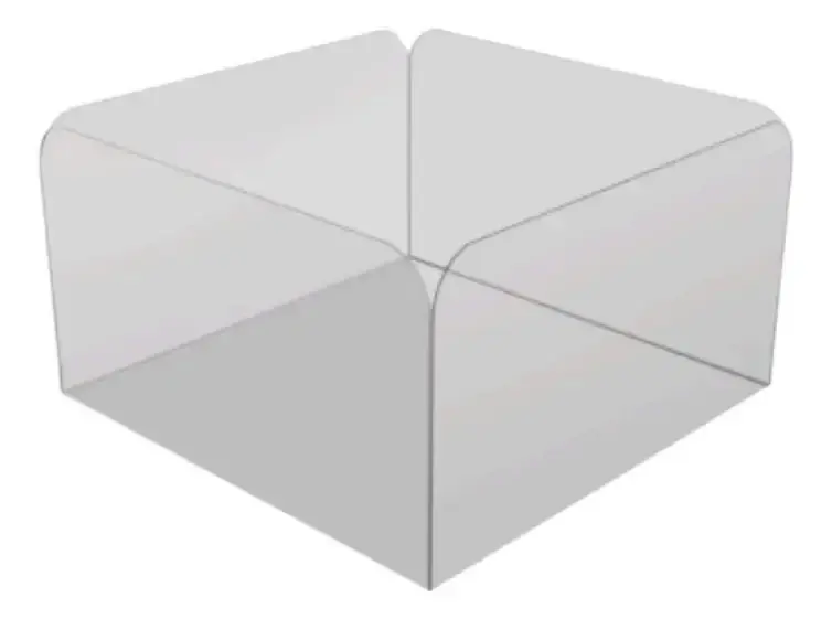 Forminhas Para Docinhos Pétala Transparente Acetato 1000 Und Cor Acetato quadrada - 3.3x3.3