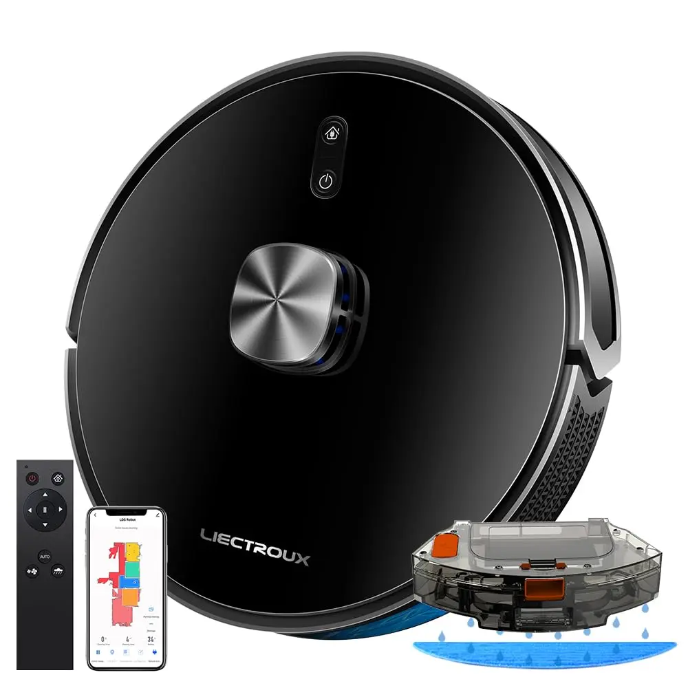 Robô Aspirador Liectroux XR500 Pro 3 em 1 Aspira Varre Passa Pano Com Aplicativo Compatível Com Alexa e Google Mapeamento Inteligente Salva os Mapas Bivolt Com Sotaques Brasileiros