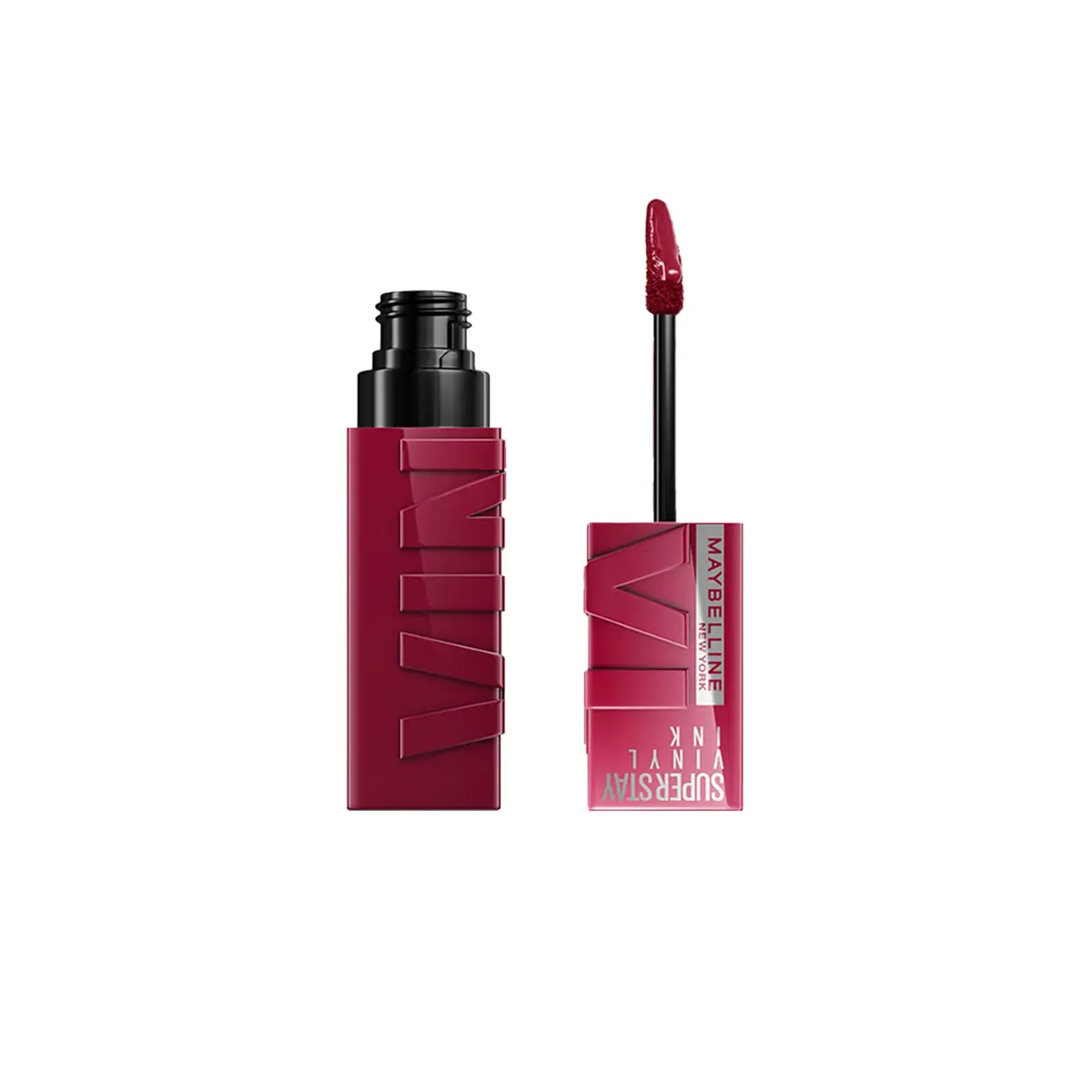 Batom Líquido Vinil SuperStay Vinyl Ink Maybelline Unrivaled 4,2ml | 16h de duração, efeito gloss, brilho instantâneo, não borra, não transfere, vegano