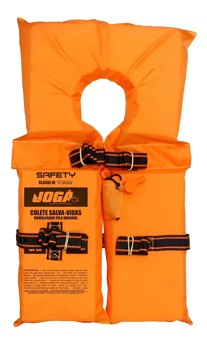 Colete Salva-Vidas Esportivo Jogá Classe 3 Homologado Marinha P 25kg-35kg