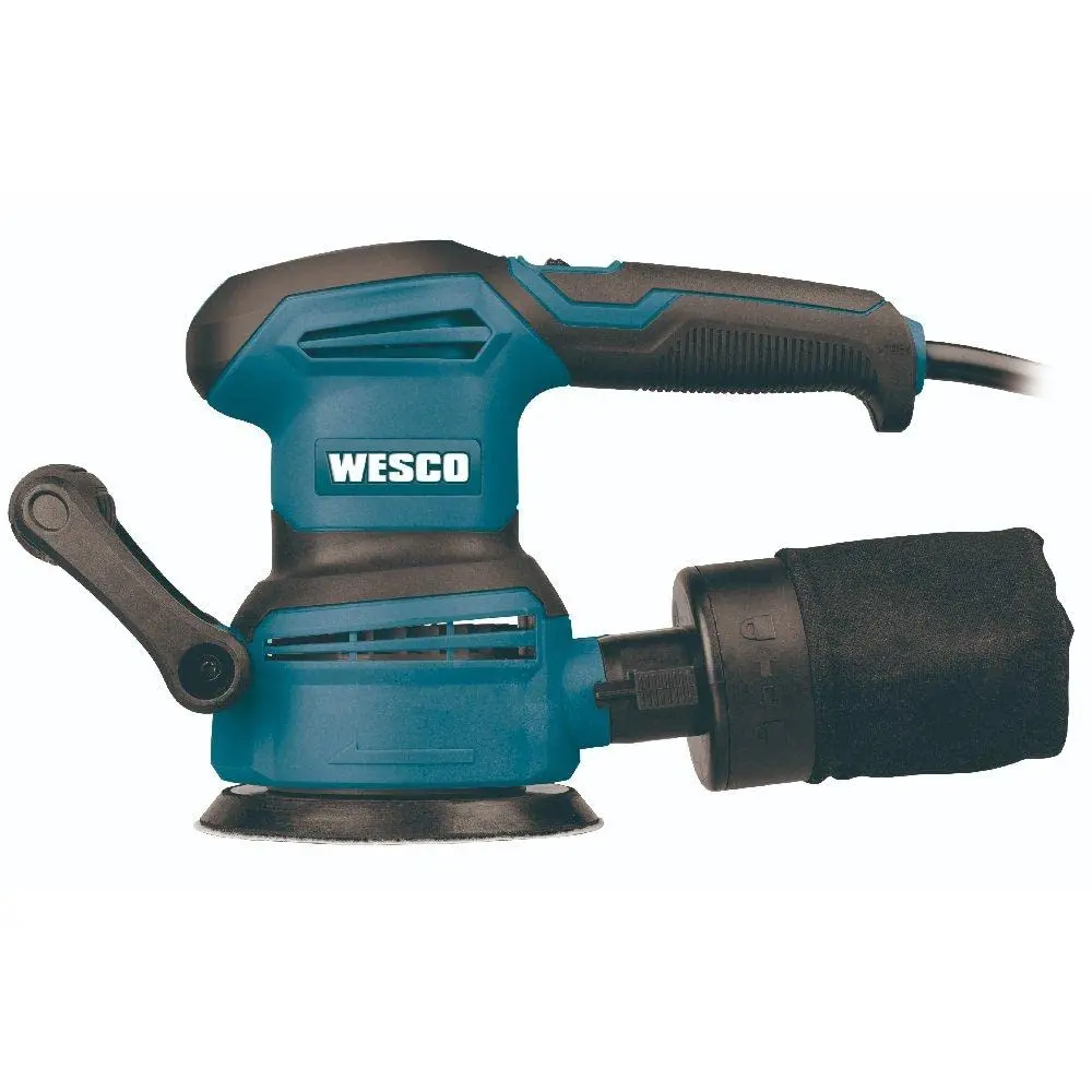 Lixadeira Roto-Orbital Wesco WS4265 400W – 125mm, Velocidade Variável, Coletor de Pó, Empunhadura Auxiliar – 220v