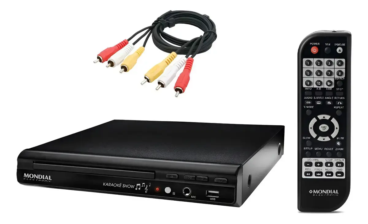Dvd Player Mondial Mp3 Usb Karaokê 4860-01 Voltagem Bivolt
