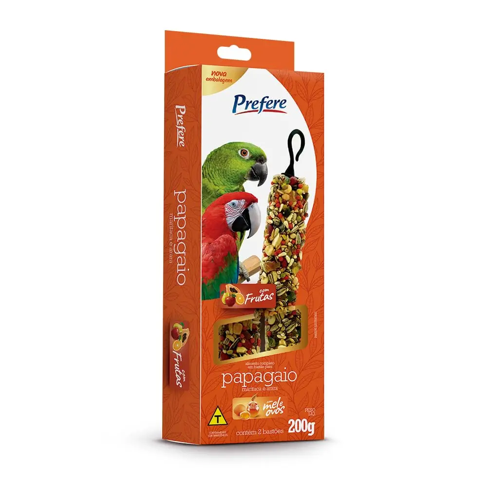 Prefere Bastão de Sementes para Papagaio com Frutas 200g - 1
